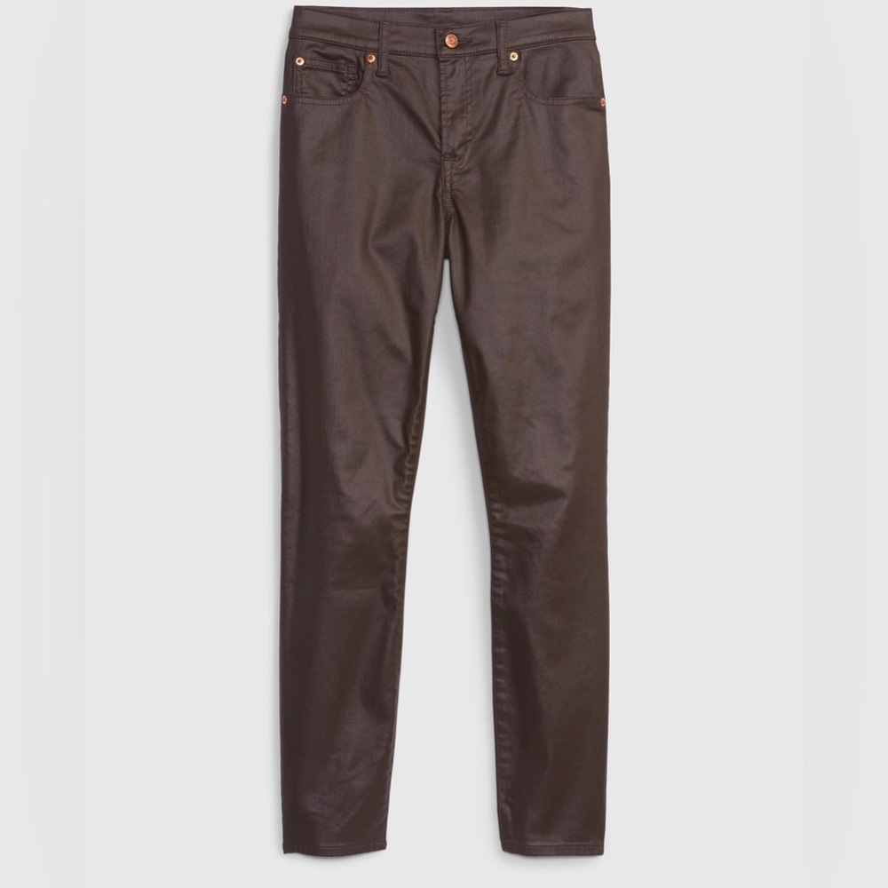 Mid Rise Coated Denim True Skinny Jeans Never been worn